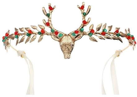 YCHUCH Weihnachtsspange Rentier Haarkamm für Büro, Party, Weihnachten, Haarspange, Festival, Kopfschmuck für Familie