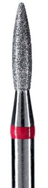 Fresa manicura – 2,3 mm – Llama redondeada, color rojo