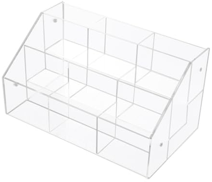 SAFIGLE 3stufe Pinsel-organizer Mit Mehreren Acryl-pinsel-organizer Klar Kosmetikpinsel-organizer Für Textmarker Puder Kompakter Make-up-organizer Stifthalter Präsentationsständer Mit