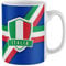 Purple Print House Retro Italia Mug Italian Stripes Football Italy Supporters Tea Coffee Cup Men Women Footballer Fan Gift