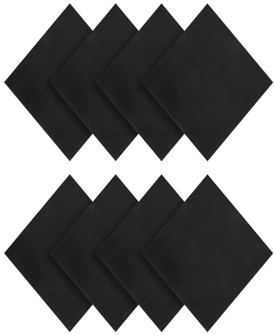 PATIKIL Adhesive Foam Padding, 8pcs 100 x 100 x 1.5mm Closed Cell Foam Sheet Neoprene Rubber Self Stick Anti-Slip Pads for Furniture Cars Speakers Keyboards Door Frame Gaps, Black