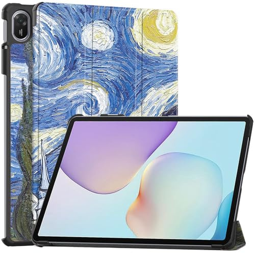 Techsuit für Huawei MatePad 11.5 2025 Hülle mit 360 Schutz, Mikrofaser Innenfutter, Verstellbare Betrachtungswinkel, Schlankes Design, Anti Fingerabdruck, FoldPro Series, PU Leder, Starry Night
