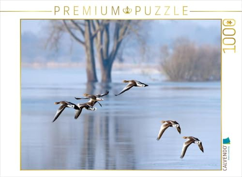 CALVENDO Puzzle Gänseflug | 1000 Teile Lege-Größe 64 x 48 cm Foto-Puzzle für glückliche Stunden