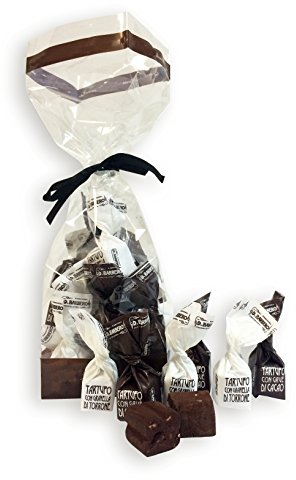 D. Barbero dunkle Tartufi dolci mit Torrone Stückchen (Granella di Torrone) oder Kakosplitter (Nero con Grué di Cacao) 100gr