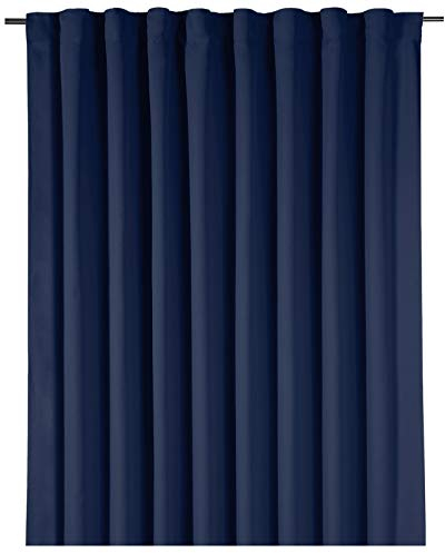 heimtexland Gardine XXL Dekoschal Blickdicht Verdunkelungsgardine Thermogardine HxB 245x275 cm Kälte- und Wärmeisolierung …auspacken, aufhängen, fertig! Vorhang Typ139 (dunkelblau)