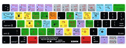 XSKN Ableton Live English Shortcut - Funda de silicona para teclado Touch Bar MacBook Pro 13 (A1706) y MacBook Pro 15 (A1707), diseño de EE. UU