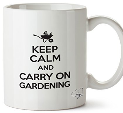 Hippowarehouse Keep Calm and Carry on Gardening Printed Mug Cup Ceramic 10oz
