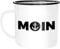 Moonworks Emaille Tasse Becher Moin Anker Kaffeetasse weiß-schwarz unisize