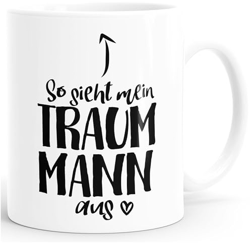 MoonWorks® Kaffee-Tasse So sieht mein Traummann aus Spruch Geschenk Liebe Valentinstag Mann Freund Schwarz unisize