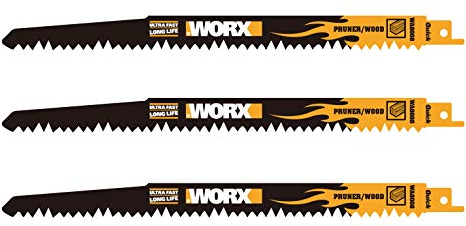 WORX Heavy Duty Professional Universal Reciprocating Saw Wood Cutting Pruning Blades Compatible with Bosch, DeWalt, Makita and Many Others