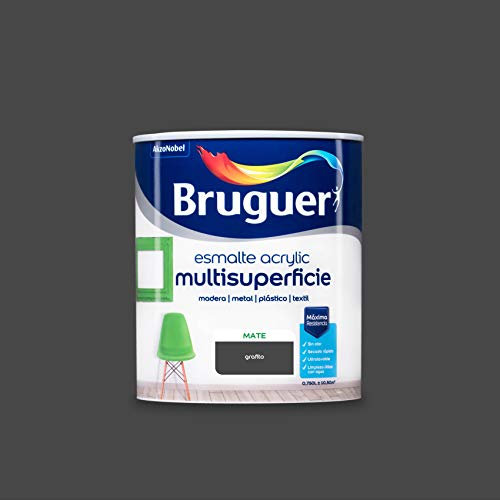 Bruguer Acrylic Multisuperficie Esmalte al agua Mate Grafito 750 ml