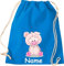ShirtInStyle Turnbeutel Tiere Schwein Schweinchen mit Wunschnamen, Beutel Tasche Hort Kita, Farbe Sapphire