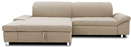 DOMO. collection Ecksofa Mika, Sofa in L-Form, Eckcouch, Polsterecke 260 x 178 x 80 cm (BxTxH), beige