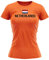 Purple Print House Womens Netherlands Football Shirt - Netherlands Flag Football T Shirt - Football Country European Dutch Tournament Gifts for Her - Unique Holland Footy Top, S, Orange