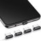 Frienda 4 Tappi Antipolvere USB C Copertura Antipolvere di Tipo C Compatibile con Samsung Galaxy S21/Ultra Redmi Note 10 PRO Huawei Mate 30 Port Protezione di Cappucci per Smartphone (Nero)