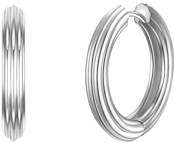 Glanzstücke München Damen Creolen 925/- Sterling Silber rhodiniert Silberohrcreolen