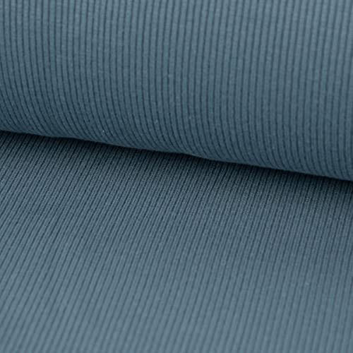 Jersey Rippjersey einfarbig indigo blau 1,40m Breite