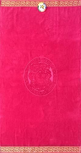 Telo Mare Poseidone 100% Spugna di Cotone Asciugamano 90x 65 cm Telo Spiaggia Beach Towel (Fucsia)