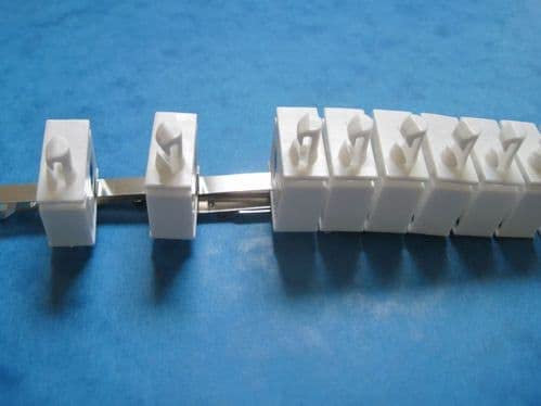 30 LEFT 3.5 HAND VERTICAL BLIND TRACK CARRIER TRUCKS- RUNNERS WITH STAINLESS STEEL LINKS