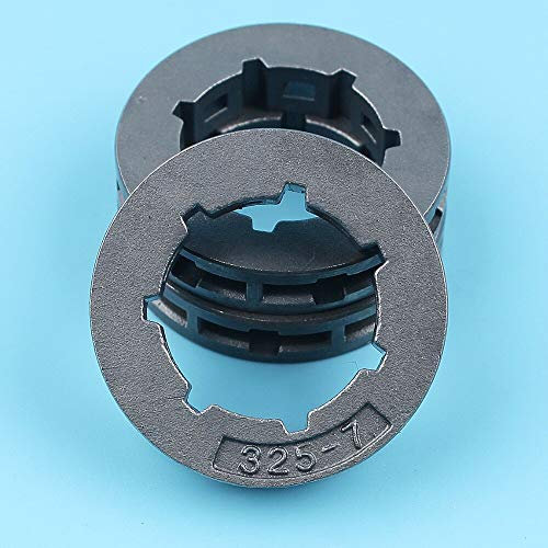 Luxuypon Paquete de 3 piñones de llanta pequeños de 7 dientes 7T de 325 pulgadas compatibles con motosierra Husqvarna 55 51 50 154 254 340 345 346XP 350 351 353 357 359