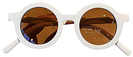 Kinder Sonnenbrille UV400 Schutz Für Kinder Jungen Und Mädchen 1-2 Jahre, Retro Rund Kindersonnenbrille, Baby Sonnenbrille, Kinder Polarisierte Sonnenbrille, Babygeschenk Oder Tägliche Kollokation