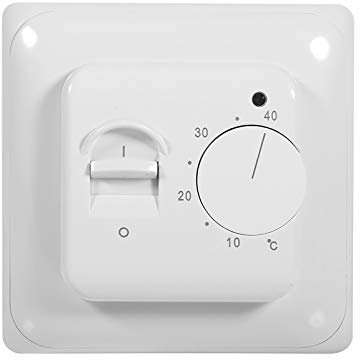 Interruttore di controllo della temperatura, termostato, PVC bianco pavimento della stanza meccanico manuale riscaldamento termostato aria condizionata interruttore di controllo della temperatura 220V