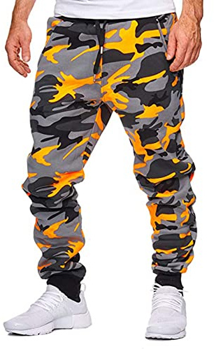 SOOUICKER Jogginghose Herren Camouflage Trainingshose Tarn Sporthose Camo Bunt Jogginghose Hip Hop mit Aufdruck Tarnhose Jogger