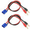 WOODGUILIN EC5 Stecker Connectors，EC5 Steckerstecker auf 4mm Bananenstecker Adapter mit 30cm 12AWG Kabel EC5-Plug für RC Hubschrauber，Quadcopter, Lithium Batterien Batterieanschluss(2 Pack EC5 Plug)