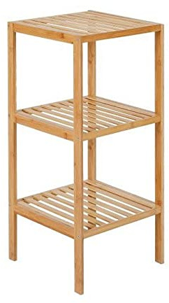 axentia Bambusregal, 3 Ablagen, holzfarben, ca. 36 x 79 x 36 cm