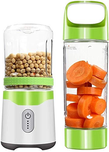 Licuadora personal, licuadora portátil, licuadora de jugo USB, recargable, licuadora de jugo de viaje, para batidos y batidos, potente (color: verde)