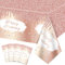 Rose Gold Tischdecken, Rose Gold Party Dekorationen 4Pcs Einweg-Plastik-Tabelle Deckt Rosa Tischdecke für Mädchen Mama Frauen Geburtstag Party