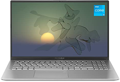 ASUS VivoBook Ultrabook Laptop, 15.6 FHD Display, Intel Core i3-1005G1 Processor, Backlit Keyboard, Fingerprint Reader, Webcam, HDMI, Bluetooth, WiFi, Win 11 (8GB RAM | 256GB SSD)