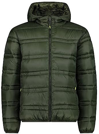 CMP - Herrenjacke mit Kapuze und Druckknöpfen, Ölgrün, 56