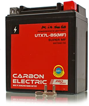Gel Batterie UTX7L-BS/YTX7L-BS MF 7Ah 12V Carbon Electric vorgeladen und absolut wartungsfrei neu