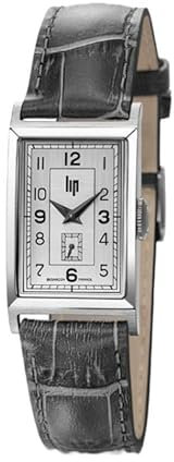 Lip Montre Churchill T18 - Trotteuse Excentrée - Cuir Gris Façon Croco