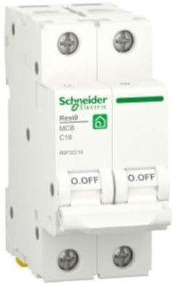 Schneider Electric Disjoncteur Resi9 2P 16A 4500A courbe C - R9F32216