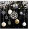 20 Servietten Weihnachten Elegante Weihnachtskugeln auf schwarz als Tischdeko. Papierservietten mit Motiv. Auch für Decoupage und Serviettentechnik 33x33cm