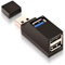Hub USB, mini concentrador USB 3.0, concentrador de 3 puertos (USB 3.0 + 2 USB 2.0), adaptador de expansión de alta velocidad para PC, portátil, escritorio, XPS, Mac-Book, Surface Pro, unidades flash
