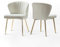 HULALA HOME Chaise Salle a Manger Lot de 2 en Velours,Chaise de Coiffeuse Moderne,Chaise de Salon,Pieds en Métal Doré,Convient au Salon, Salle à Manger,Chambre,Blanche