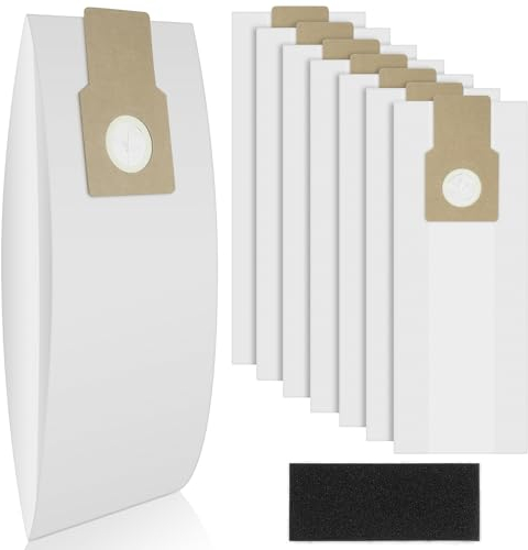 Tyhocent Type U/L/O Vacuum Bags for Kenmore 5068, 50688, 50690, 50105 Upright Vacuum, 8 Pack Paper Bags for Miele Type Z, S170-S180, S183, S184, for Panasonic Type U-2, with 1 Foam Filter