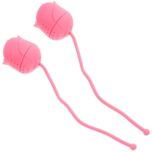 Milisten Unique Rose Shape Tea Infuser Silicone Tea Infuser Filter Strainer for Loose Tea Tea Leaf Strainer
