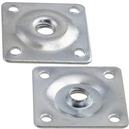 AERZETIX - C73014-10x M10 43/43 mm Plaque plaquette Base Support de Fixation Montage Pied vérin de Meuble réglable Ajustable