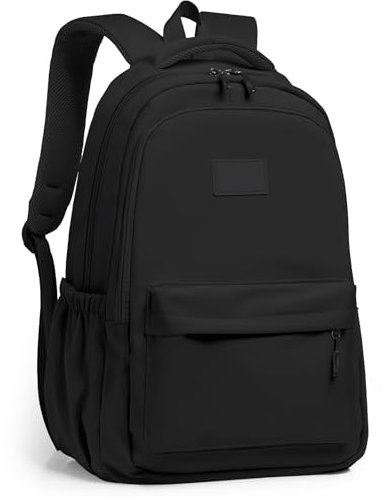 Lahrma Travel Backpack Womens, Lightweight 14 Inch Laptop Rucksack Bag for Men, Splash-proof & Casual Daypacks for School College Work (Black)