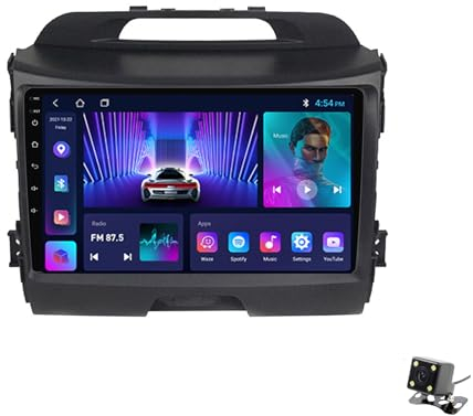 ADMLZQQ Car Entertainment Multimedia Radio Car-Play Radio Android 12 Radio Stereo for KIA Sportage 2010-2015 with 9 Inch Touchscreen High Definition GPS Navigation Bluetooth USB Wifi,M90s