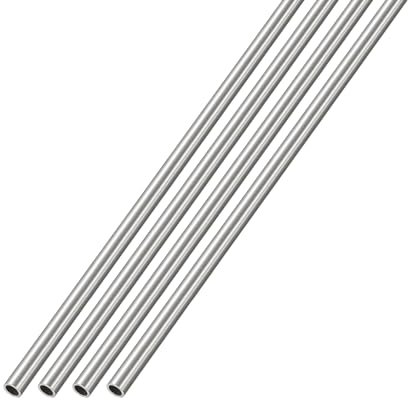 METALLIXITY 304 Inox Acier Tube (3mm OD x 0.8mm Mur T x 300mm L) 4pcs, Droit Tube - pour Maison Ameublement, Machines