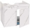 Waschbeckenunterschrank HWC-L86AM, Badezimmer Waschtisch Unterschrank, MVG Melamin Türen 48x59x46cm - Marmor-Optik weiß
