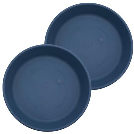 The HC Companies SLI20000DE2T017LRETO Soucoupe Ronde Classique en Plastique Bleu Ardoise 44,5 cm