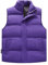 KONG JIMFAN Black Friday Angebote Steppweste Herren Winter Wärme Herren Weste Stehkragen Outdoorwesten Outdoor Jacke Übergangs Daunenweste Taschen Ärmellos Jacke Daunenjacken(Lila,XXL)