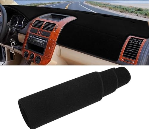 Auto Armaturenbrett Abdeckung Für VW Für Polo 9N 9N3 2002 2003 2004 2005 2006 2007 2008 Dash Sonnenschutz Matte Pad Zubehör Armaturenbrett Abdeckung(A Black Side)