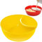 Never Soggy Cereal Bowl, Cereal Bowl Separate Milk, Anti Soggy Cereal Bowls, No Soggy Cereal Bowl Divided Milk, for Snack Milk Topping Yogurt (Yellow) (Yellow)